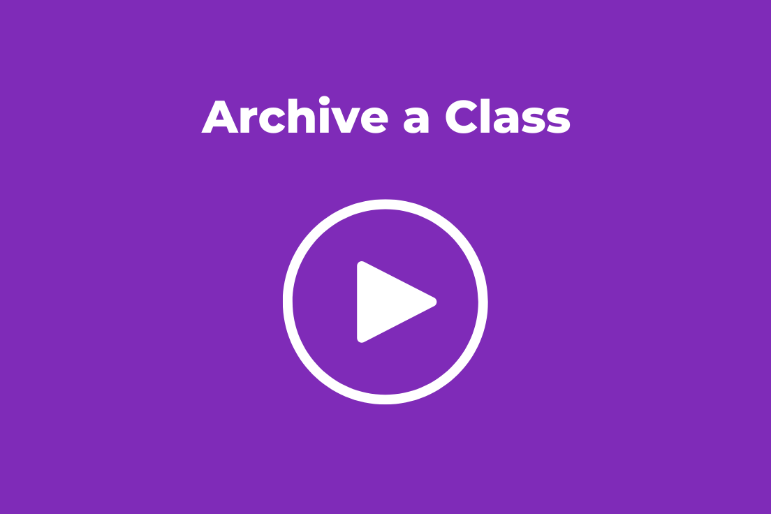 Archive a Class