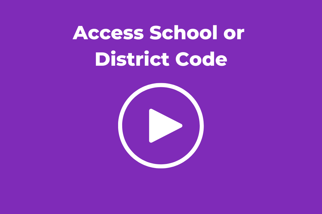 School or District Update Code