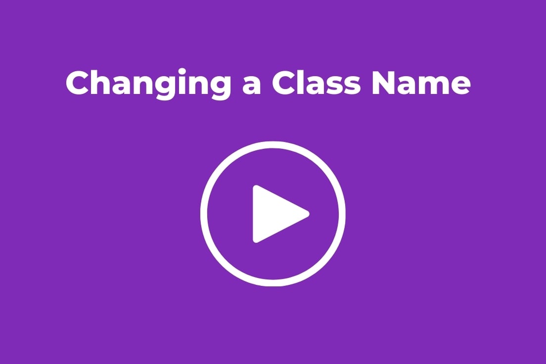 Changing a Class Name